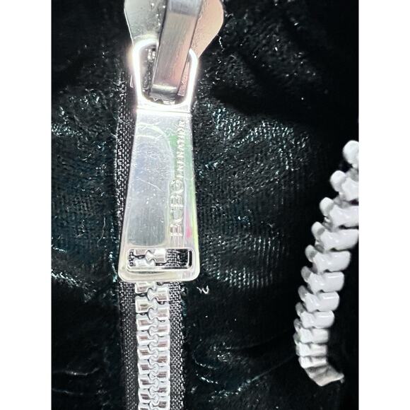 BCBGeneration Women Winter Down Velvet Puffer Coat Outerwear Emerald Green Small - Picture 4 of 16